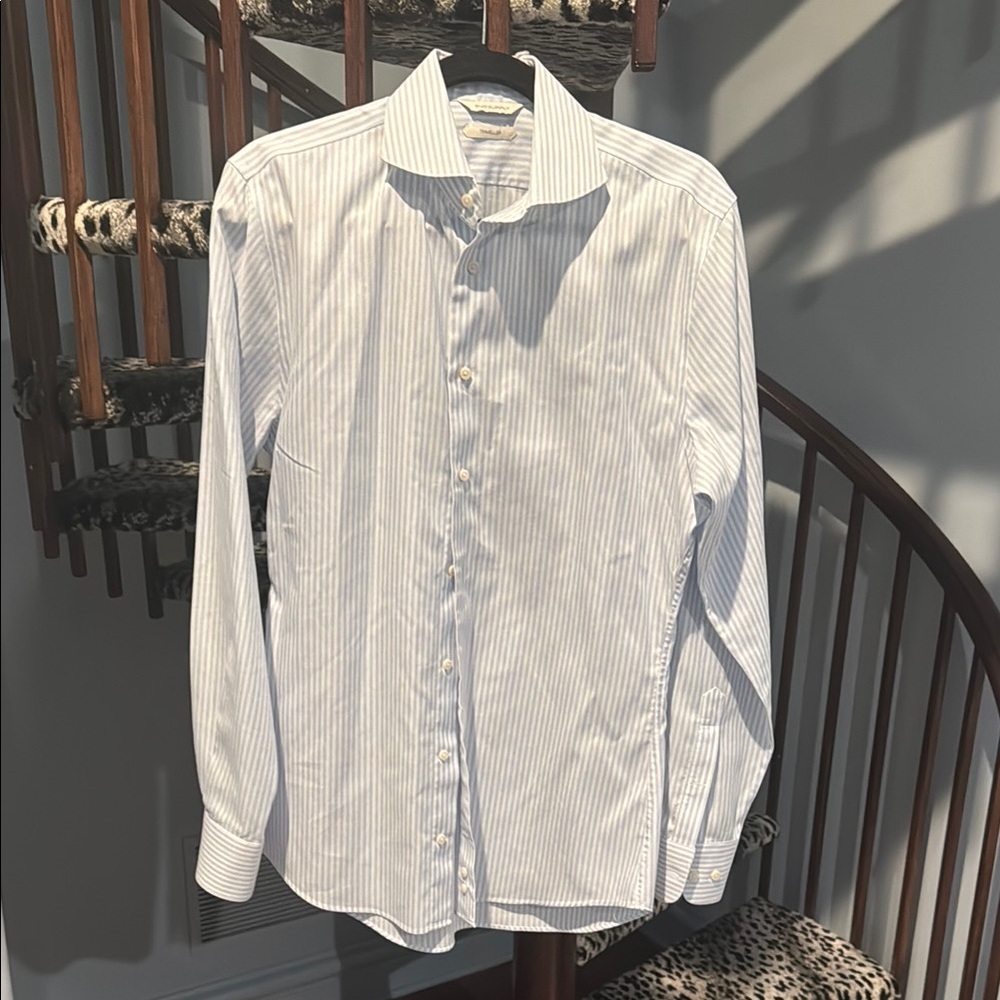 Men's White Striped Shirt